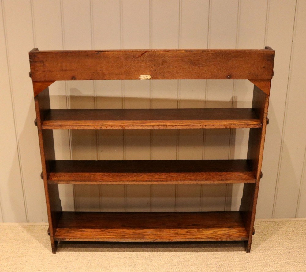 Oak Open Pegged Bookcase View XVII