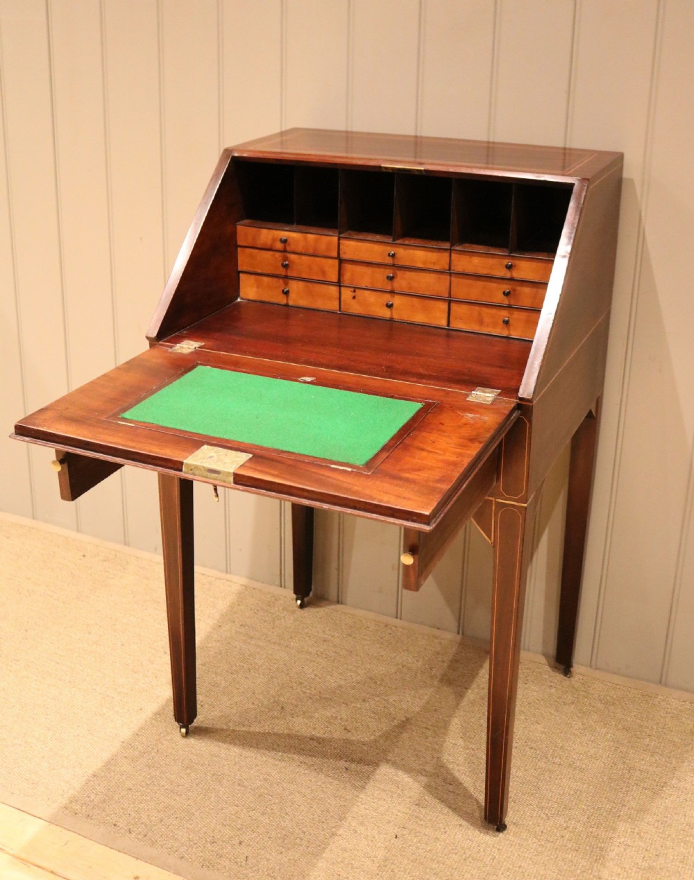 Early 19th Century Mahogany Inlaid Bureau	 View III