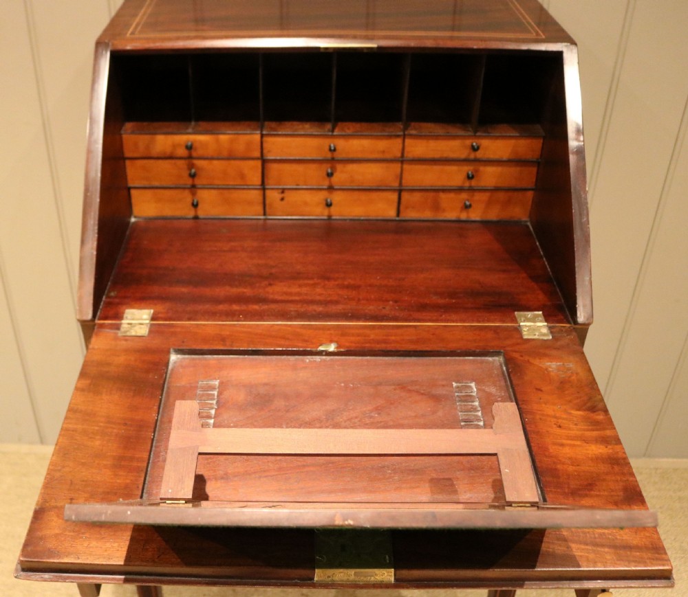 Early 19th Century Mahogany Inlaid Bureau	 View VII