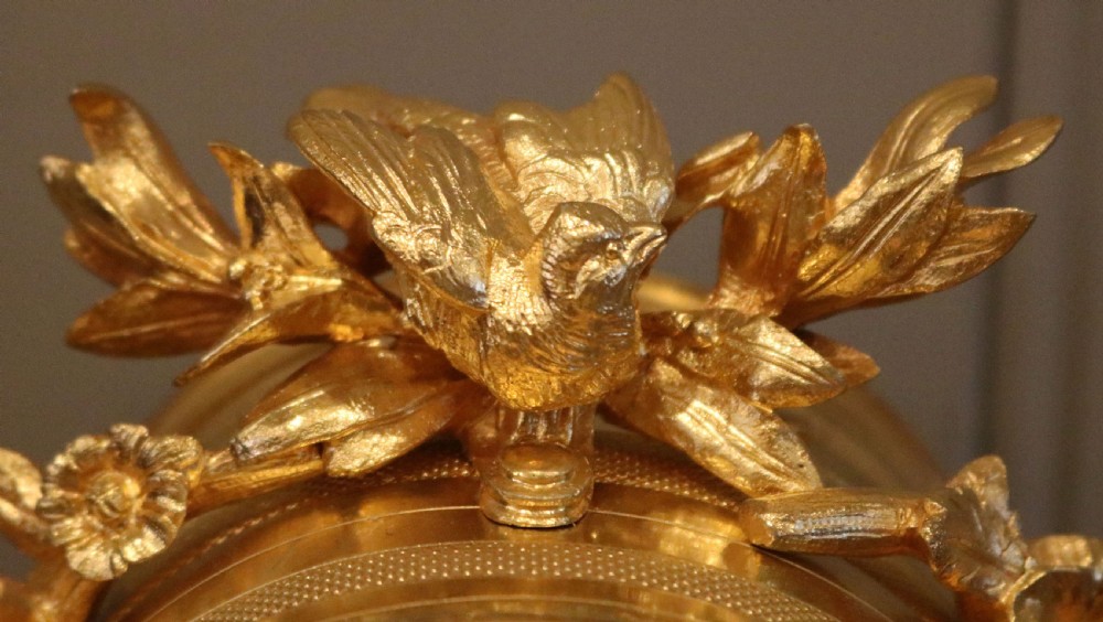 Small French Gilt Ormolu Mantel Clock View V