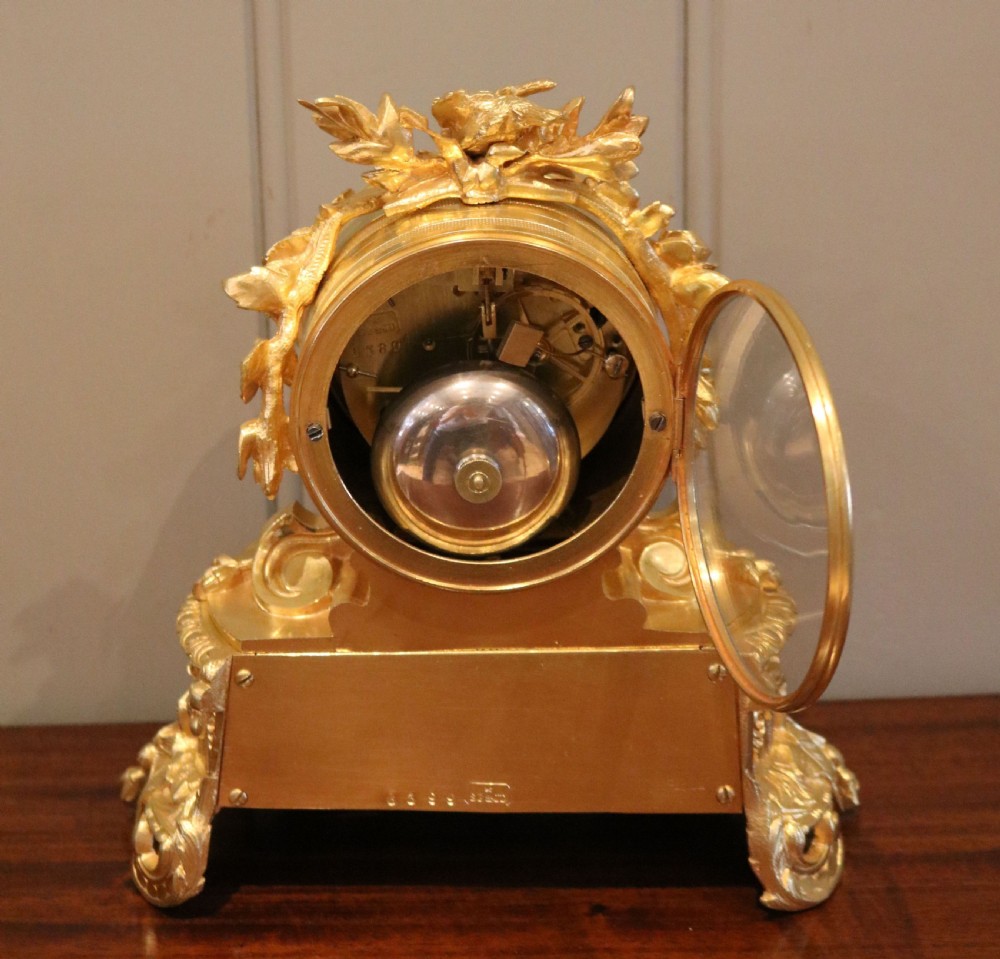 Small French Gilt Ormolu Mantel Clock View VI
