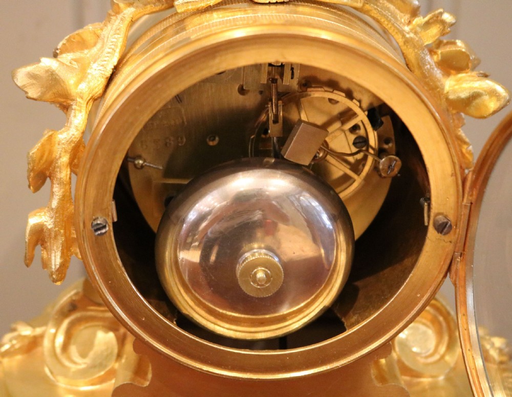 Small French Gilt Ormolu Mantel Clock View VII