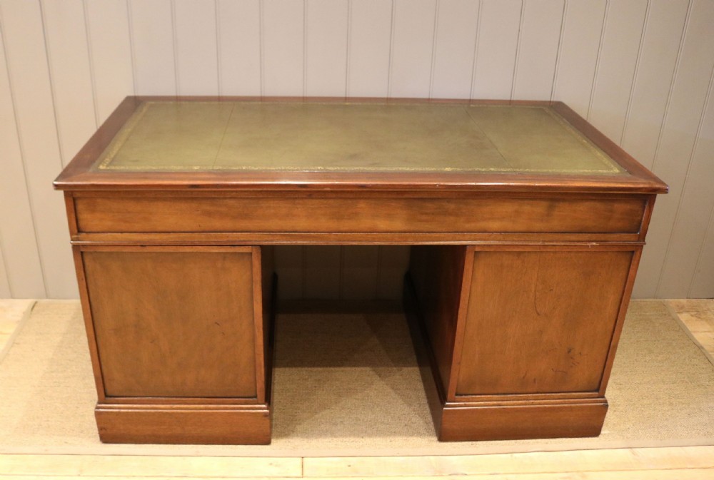 Late 19th Century Mahogany Naval Chart Pedestal Desk View XI