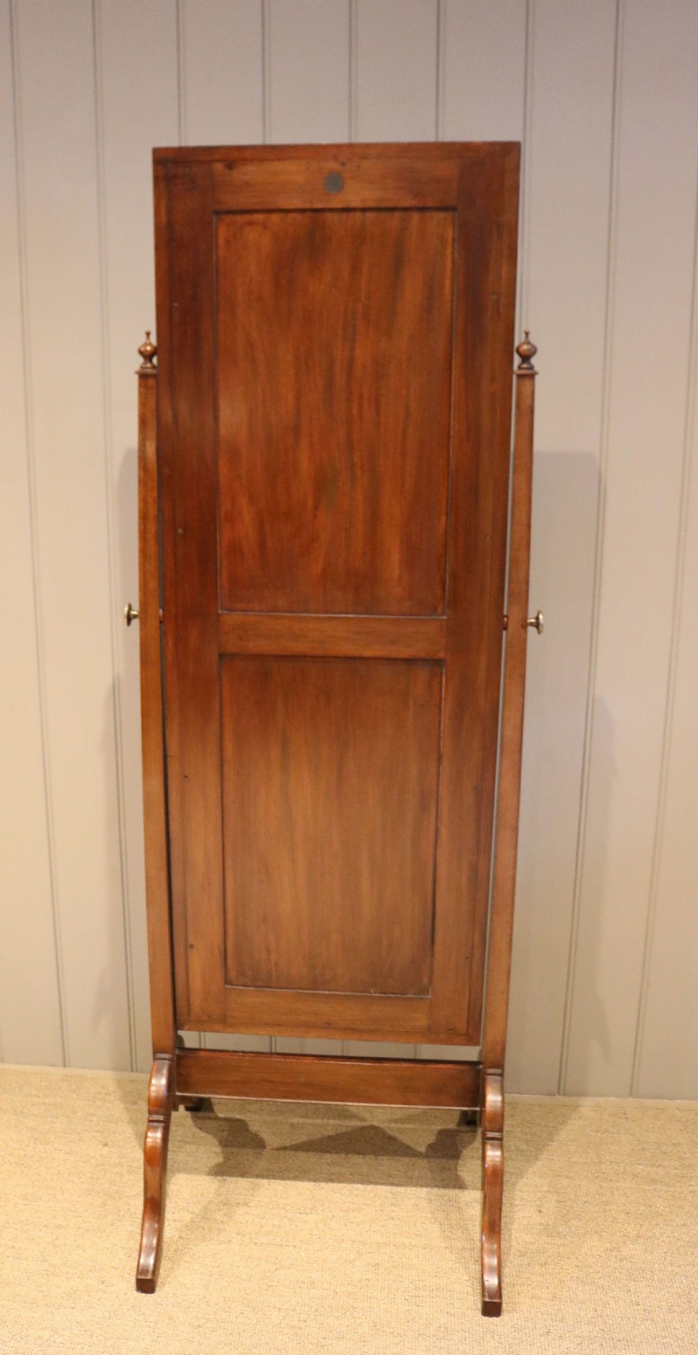 Edwardian Mahogany Cheval Mirror View XII