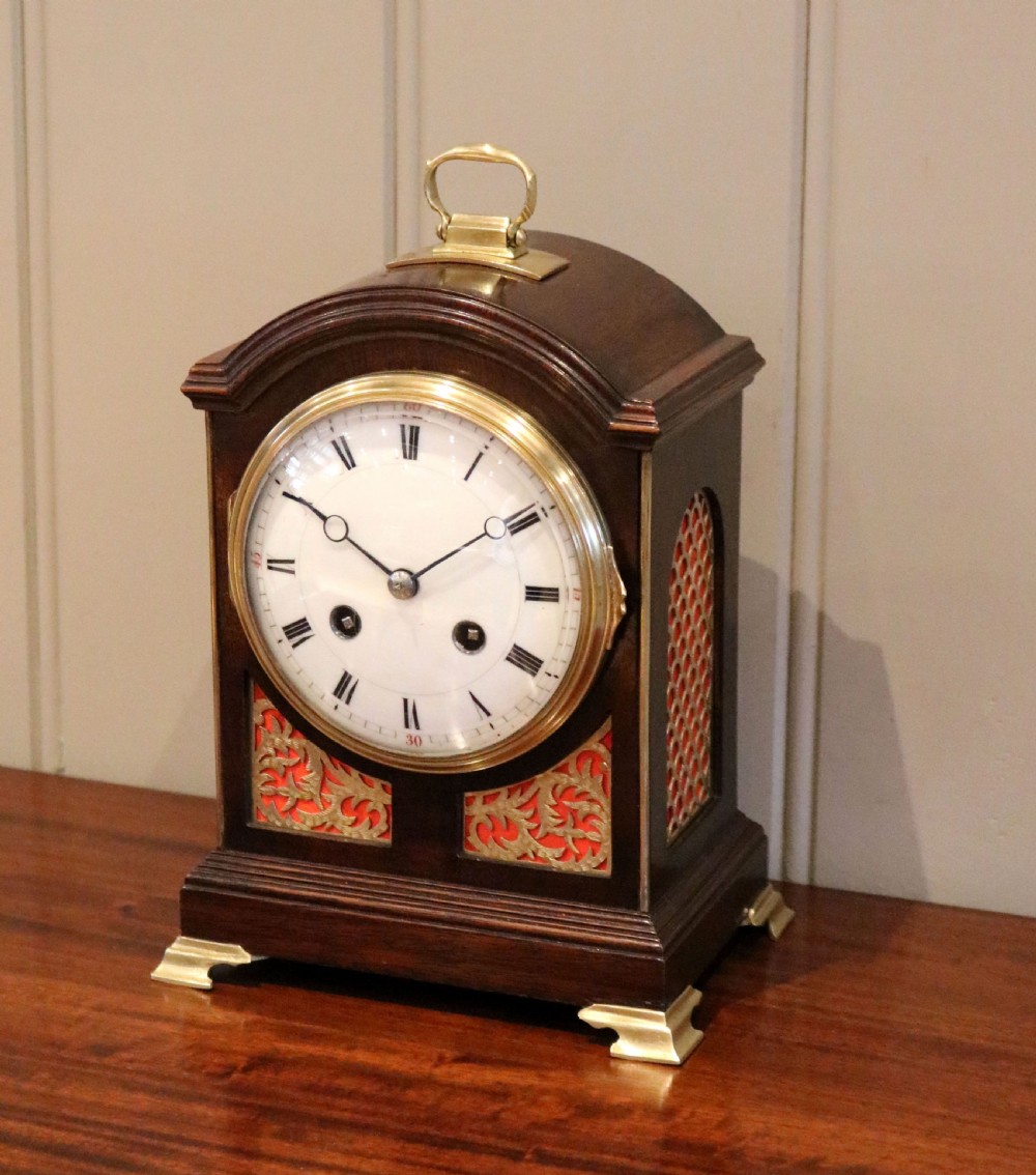 Small Mahogany Pad Top Bracket Clock