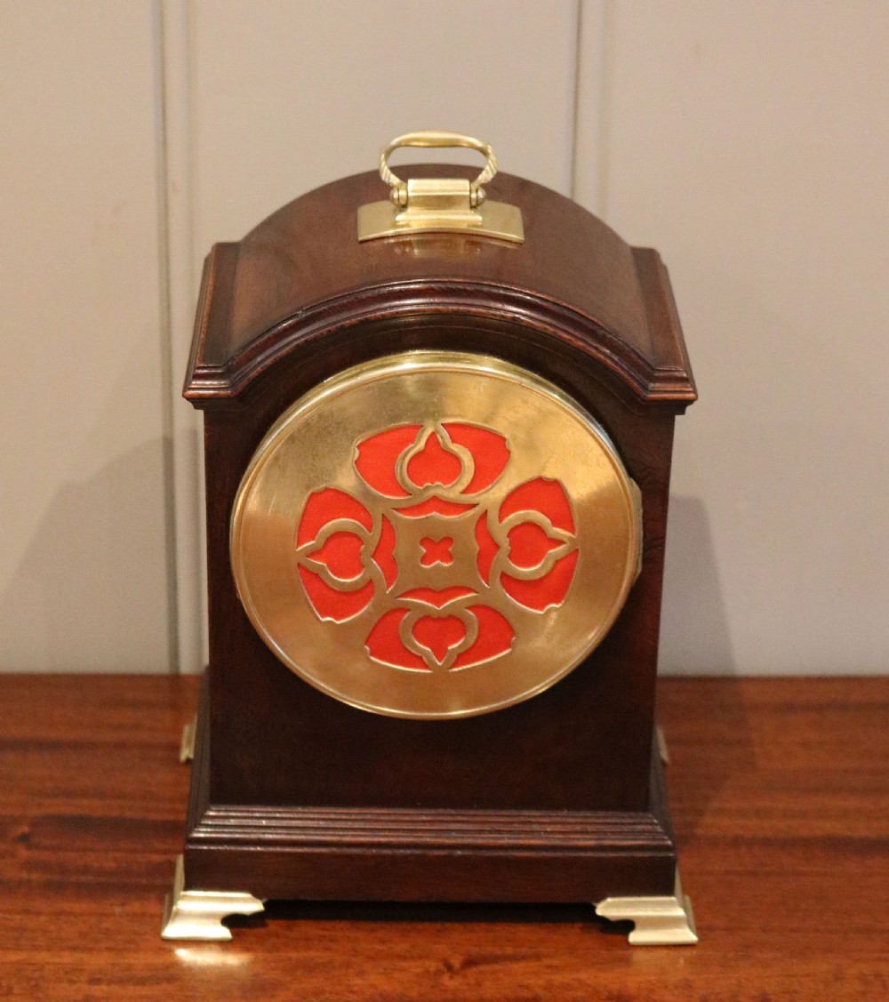 Small Mahogany Pad Top Bracket Clock View V