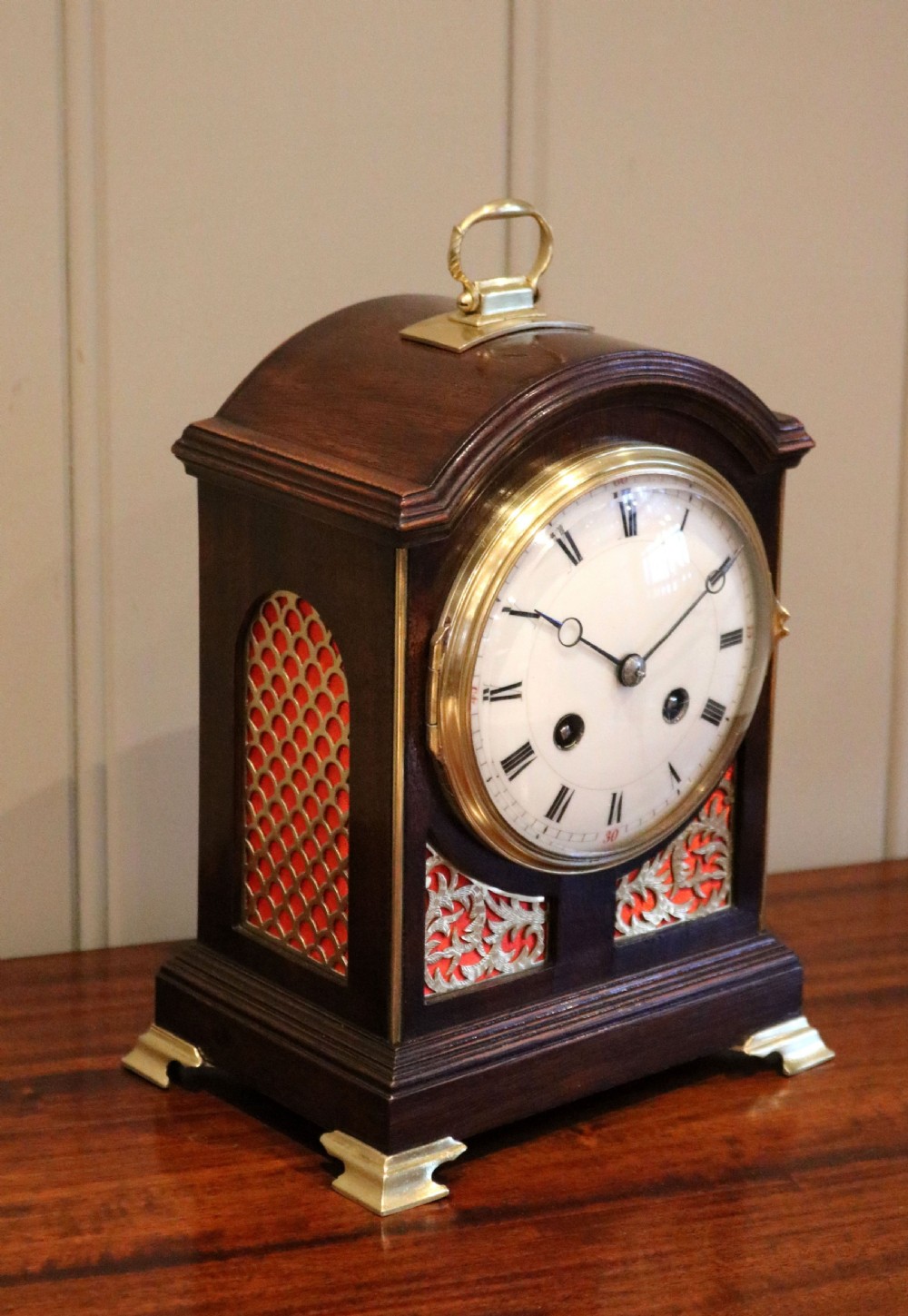 Small Mahogany Pad Top Bracket Clock View VII