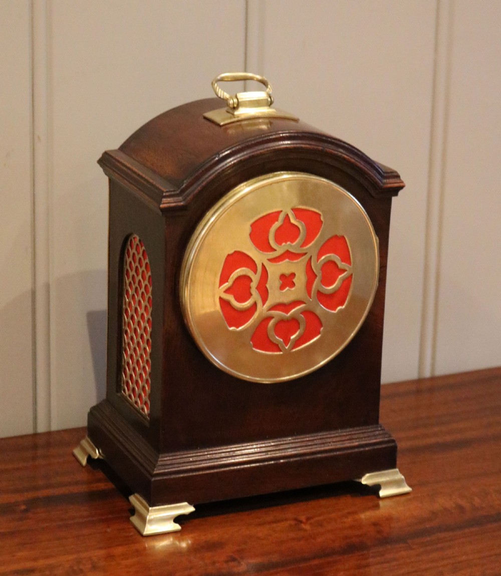Small Mahogany Pad Top Bracket Clock View VIII