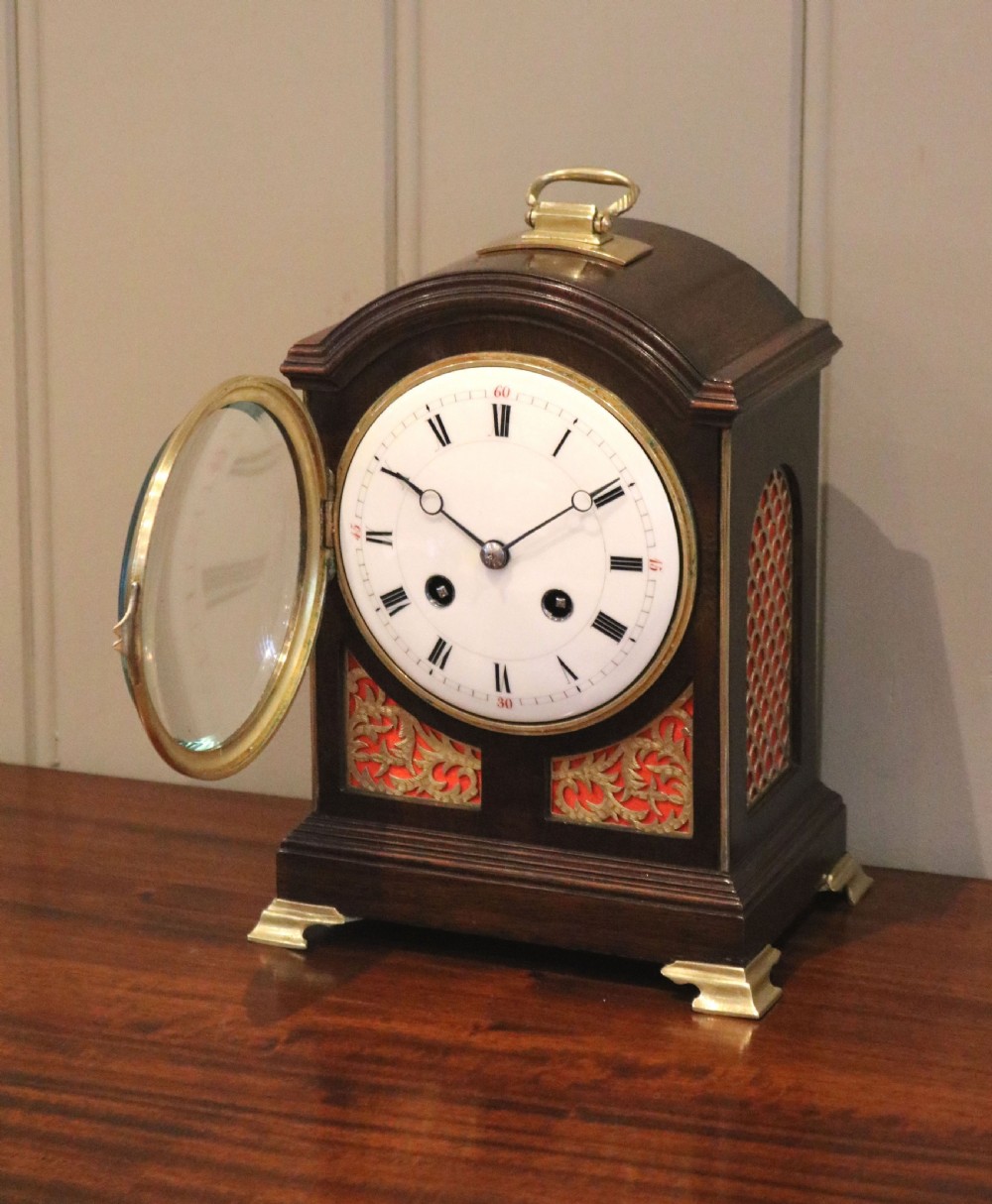 Small Mahogany Pad Top Bracket Clock View IX