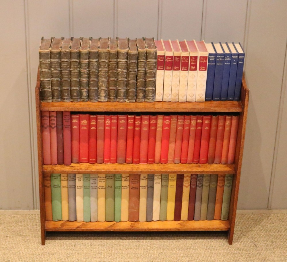Low Open Oak Bookcase