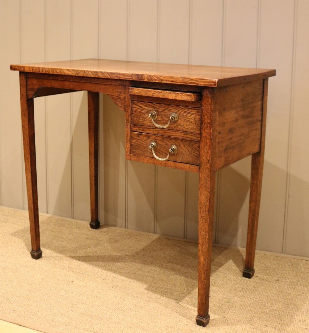 Edwardian Solid Oak Desk