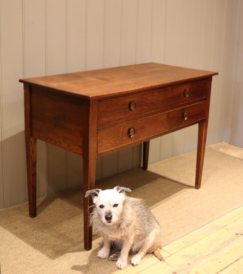 Arts & Crafts Style Oak Side Cabinet View V