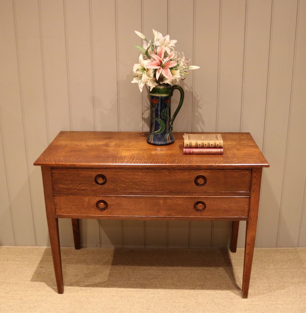 Arts & Crafts Style Oak Side Cabinet View IX