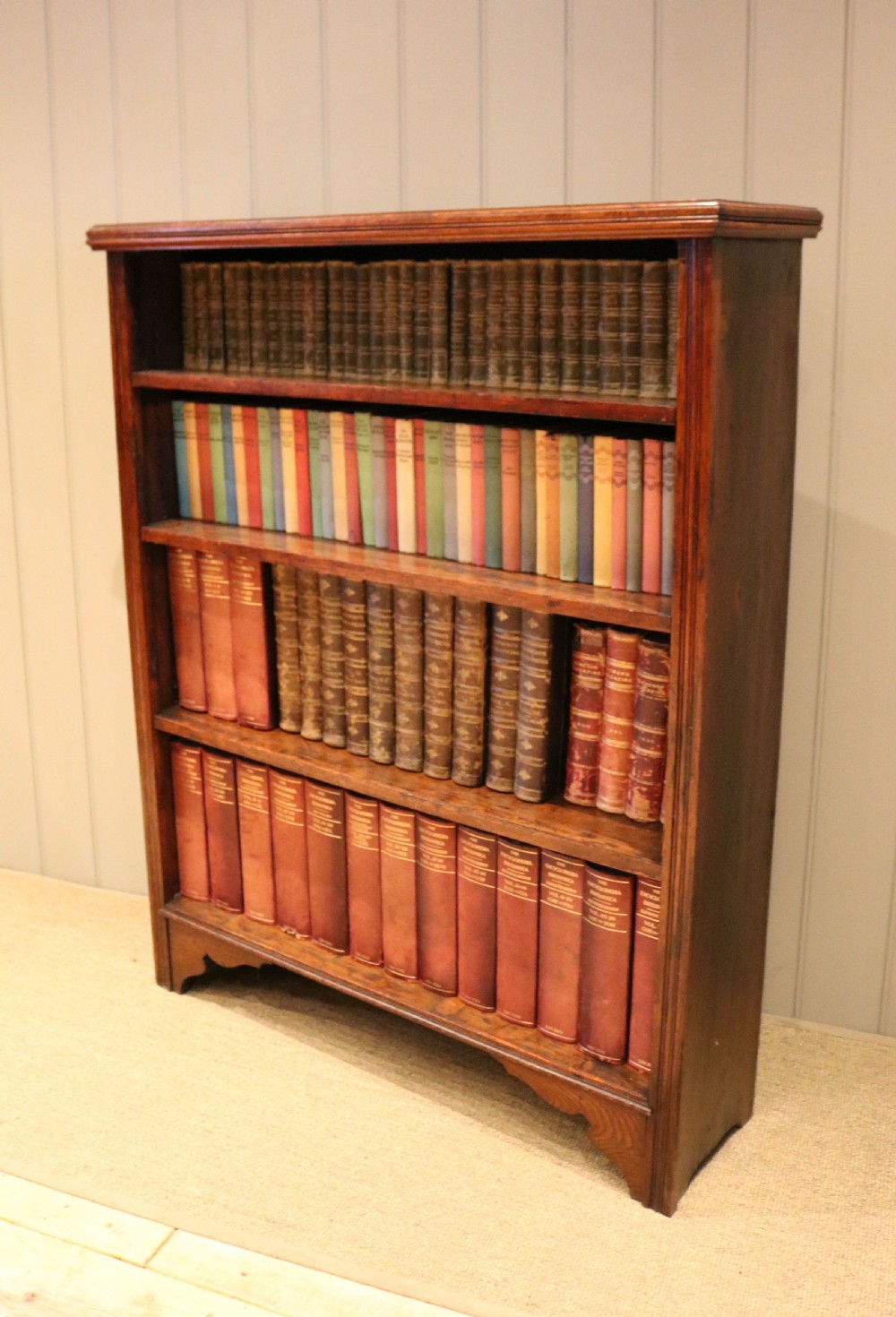 Edwardian Oak & Pine Open Bookcase View VII