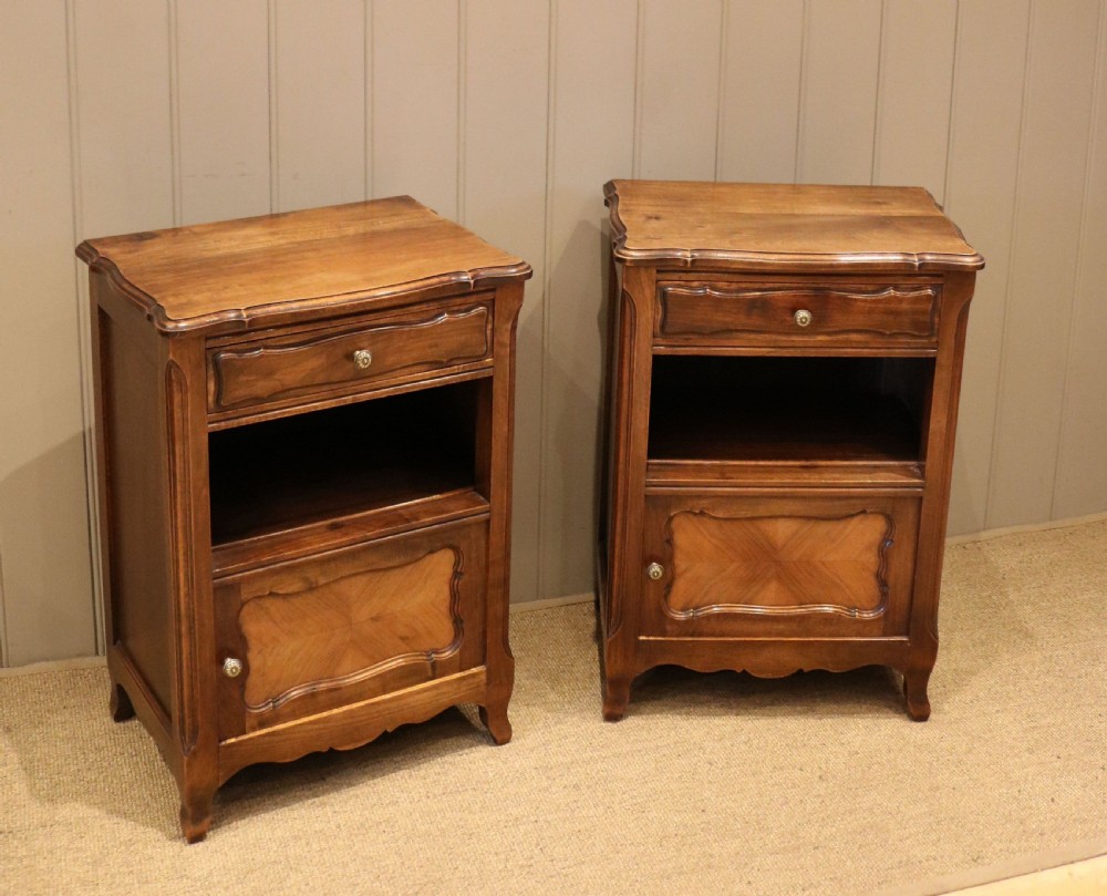 Pair Of French Walnut Bedside Cabinets View II
