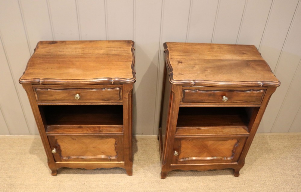 Pair Of French Walnut Bedside Cabinets View III