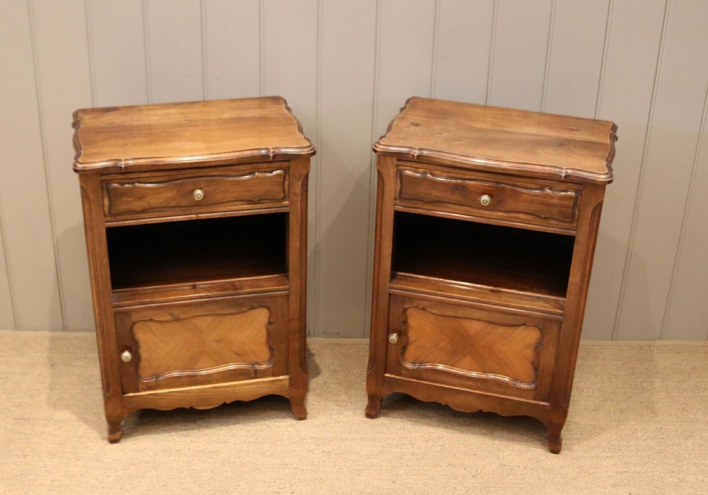 Pair Of French Walnut Bedside Cabinets View IV