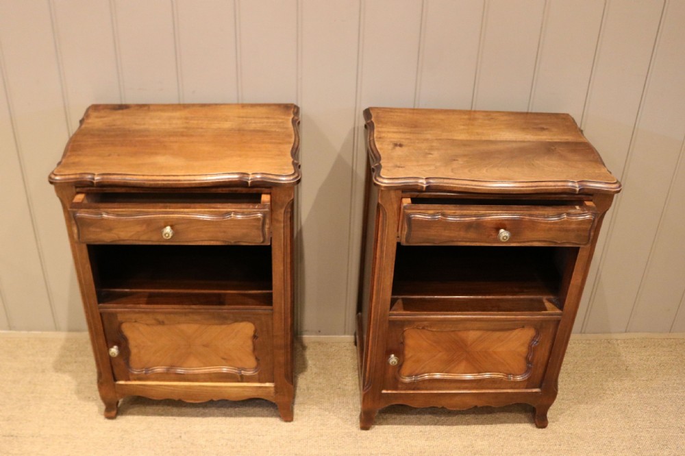 Pair Of French Walnut Bedside Cabinets View V
