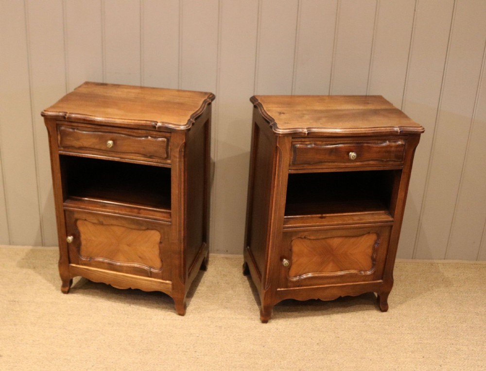 Pair Of French Walnut Bedside Cabinets View VI