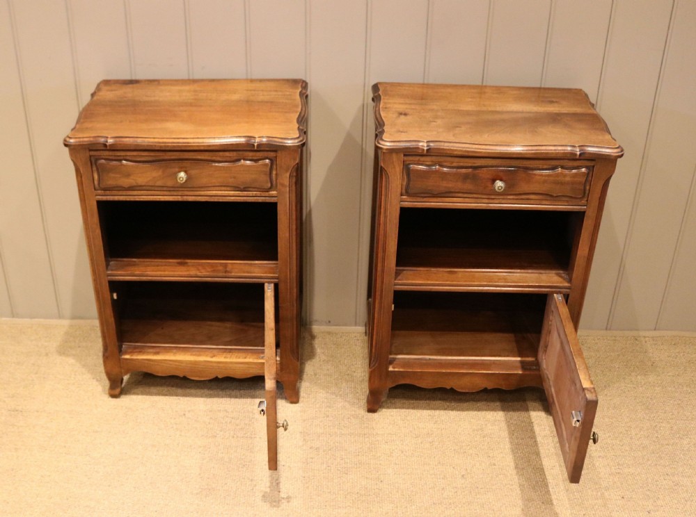 Pair Of French Walnut Bedside Cabinets View VII