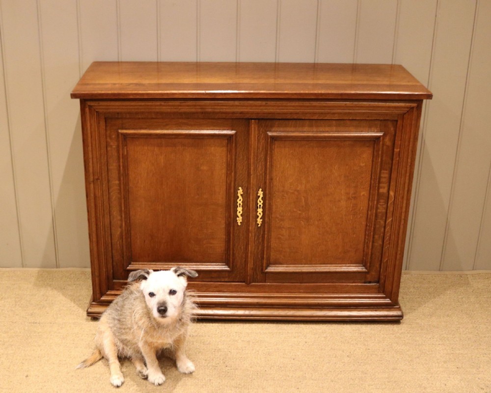 French Solid Oak Side Cabinet View IX