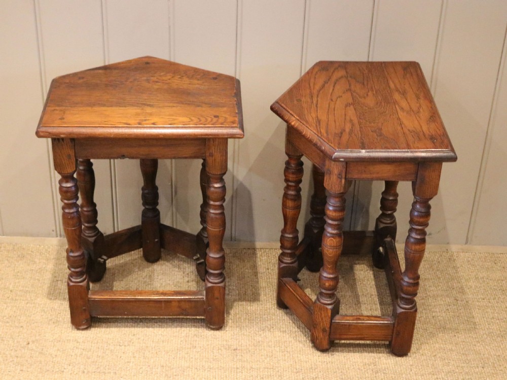 Pair Of French Oak Pegged Tables View IV