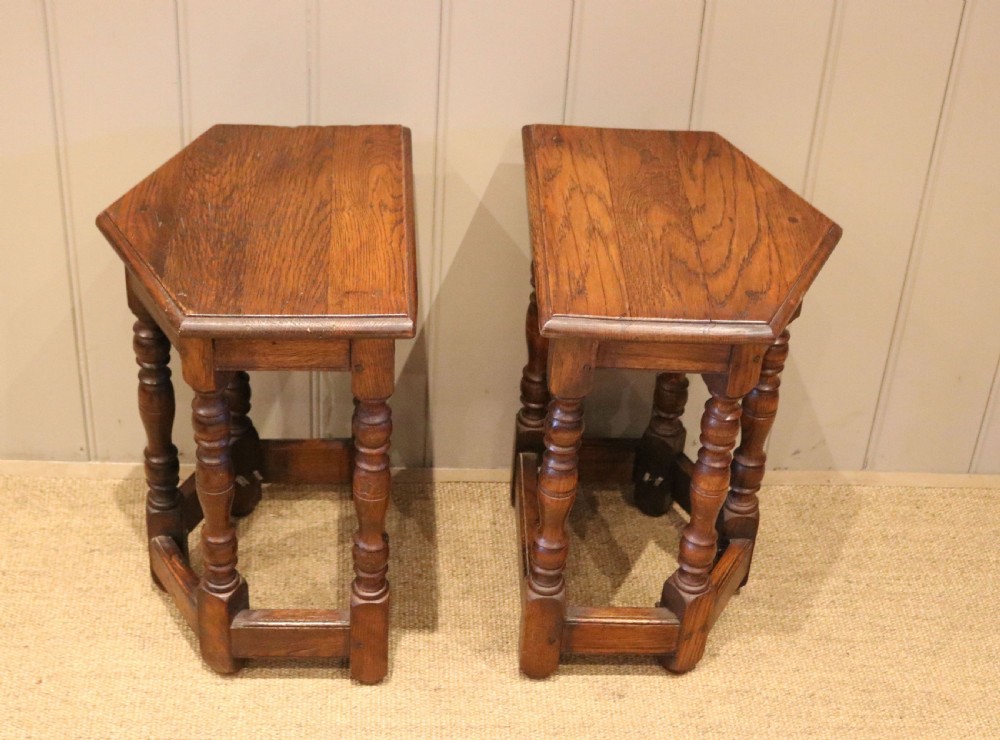 Pair Of French Oak Pegged Tables View VII