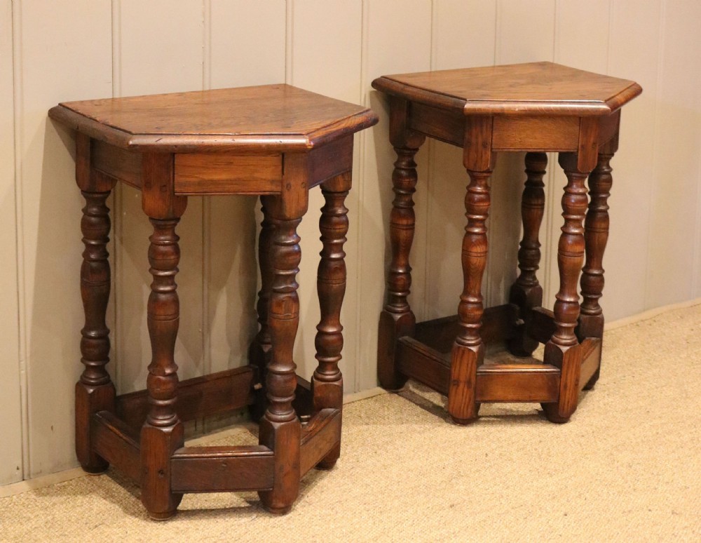 Pair Of French Oak Pegged Tables View IX