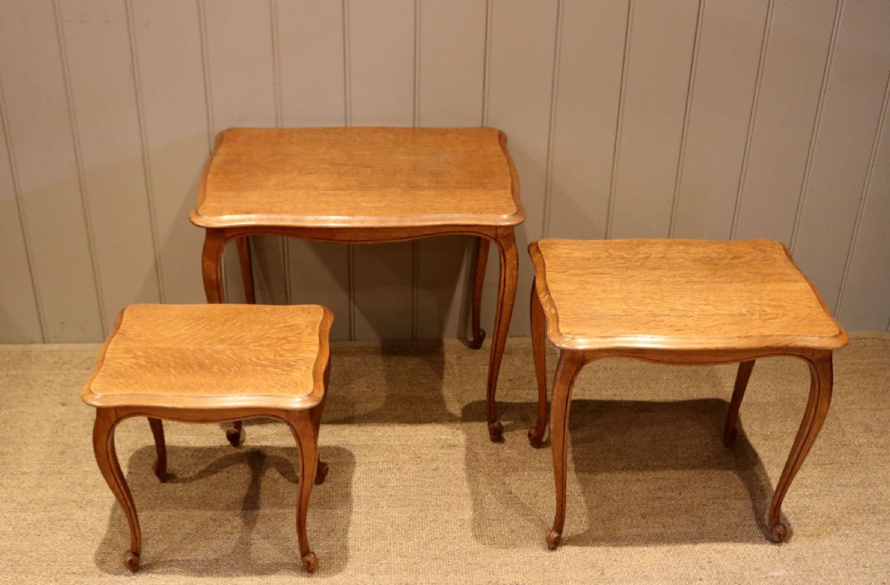 Set Of Three French Oak Tables View III