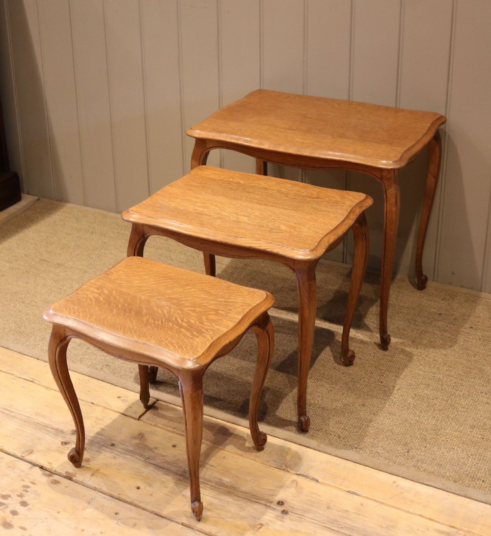 Set Of Three French Oak Tables View IV