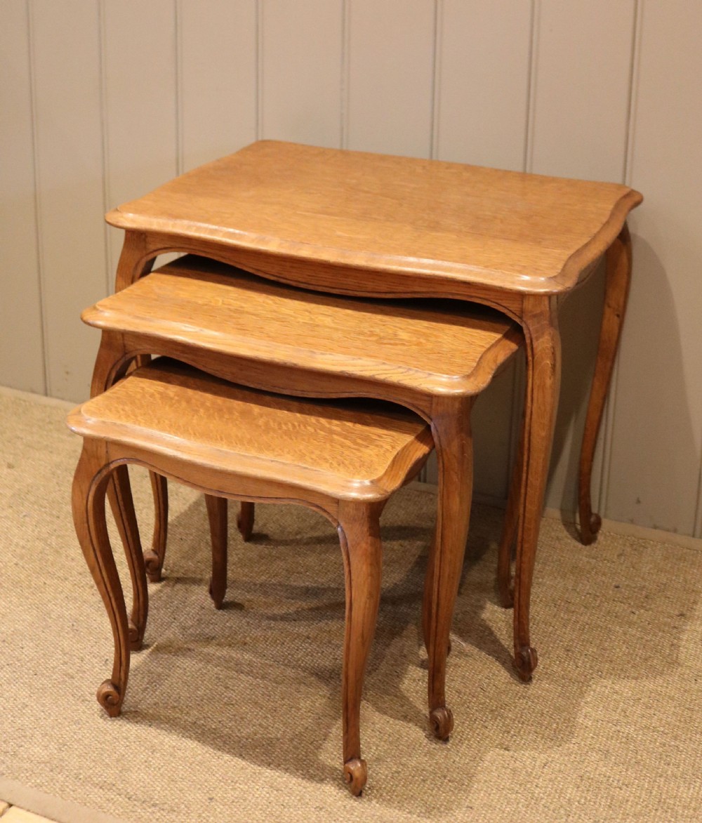 Set Of Three French Oak Tables View V