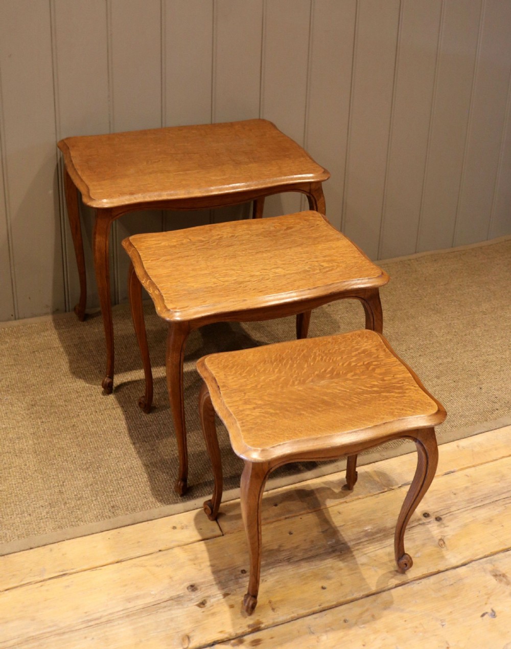 Set Of Three French Oak Tables View VII