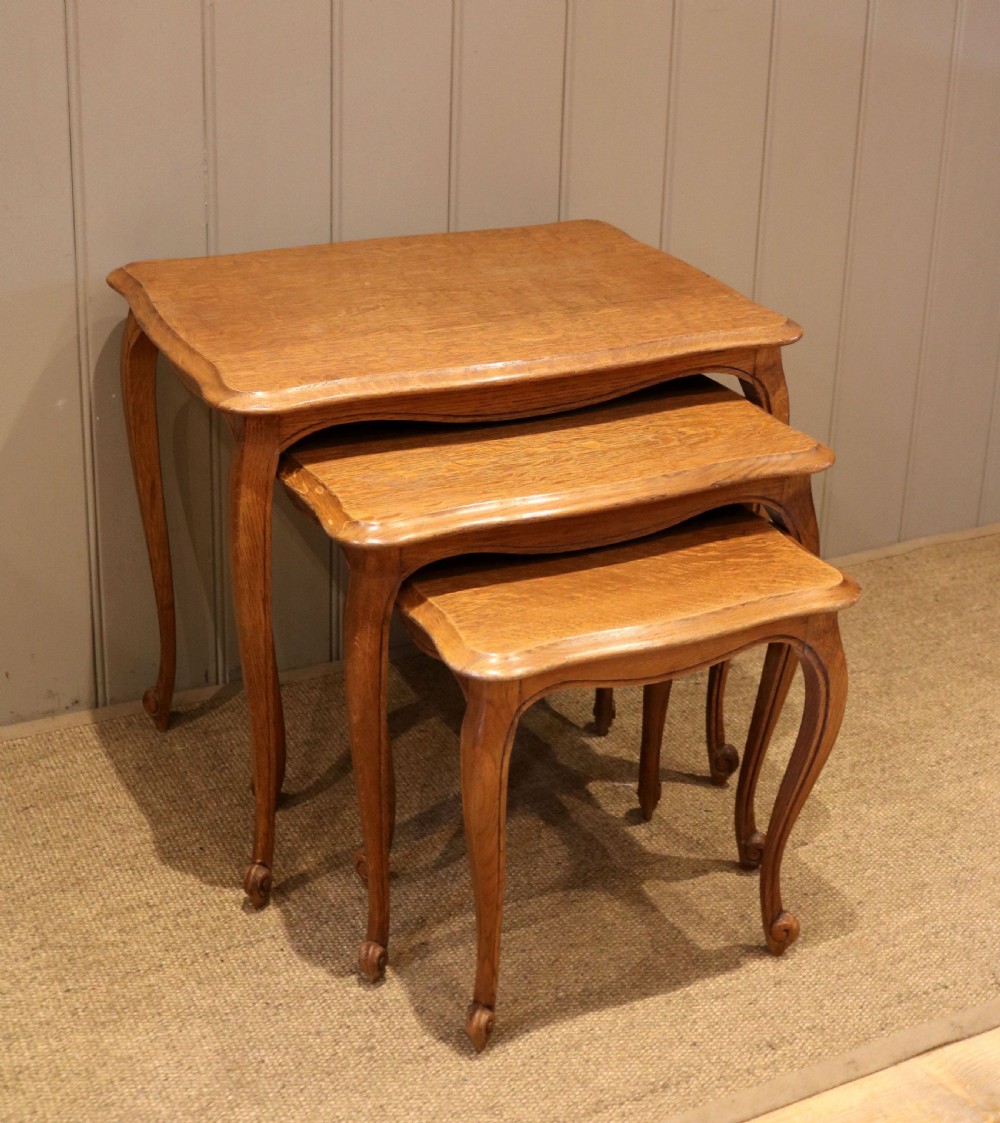 Set Of Three French Oak Tables View VIII