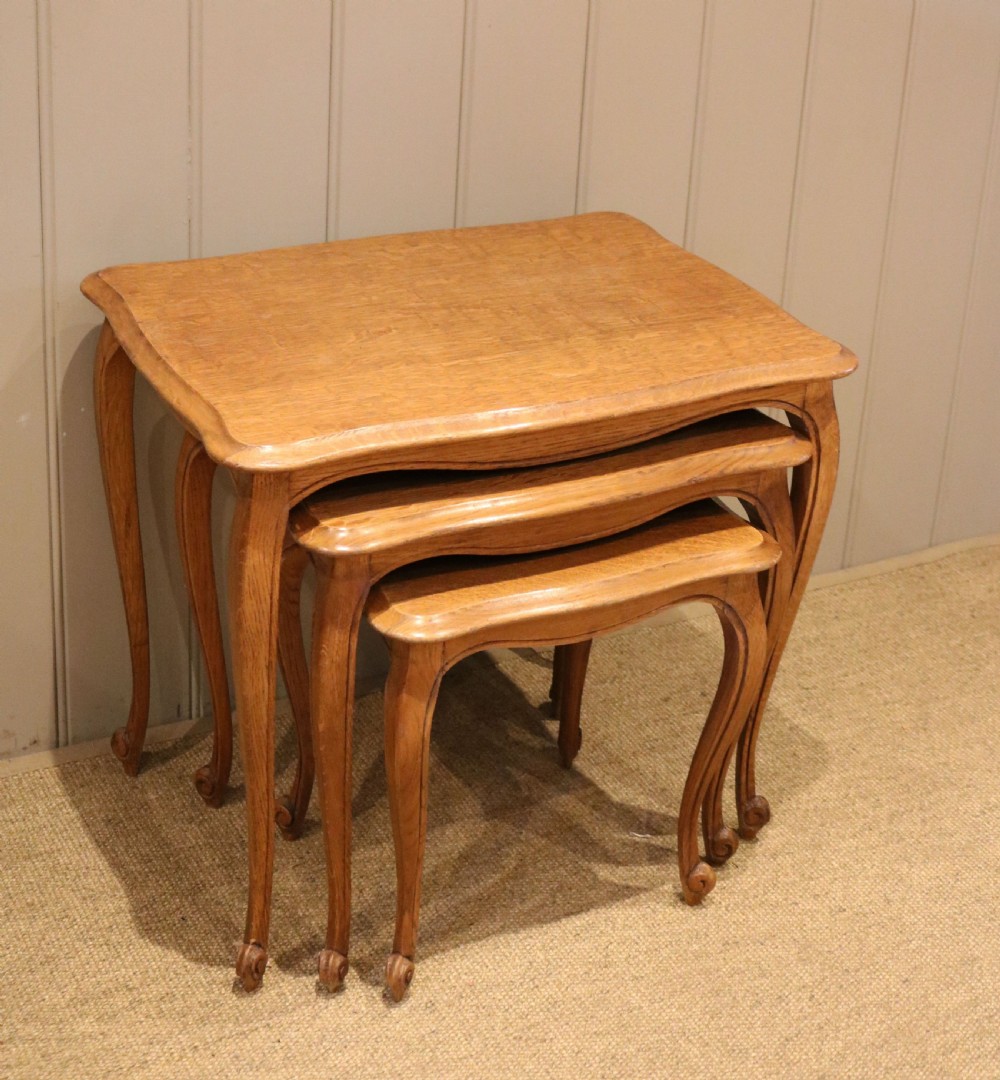 Set Of Three French Oak Tables View IX