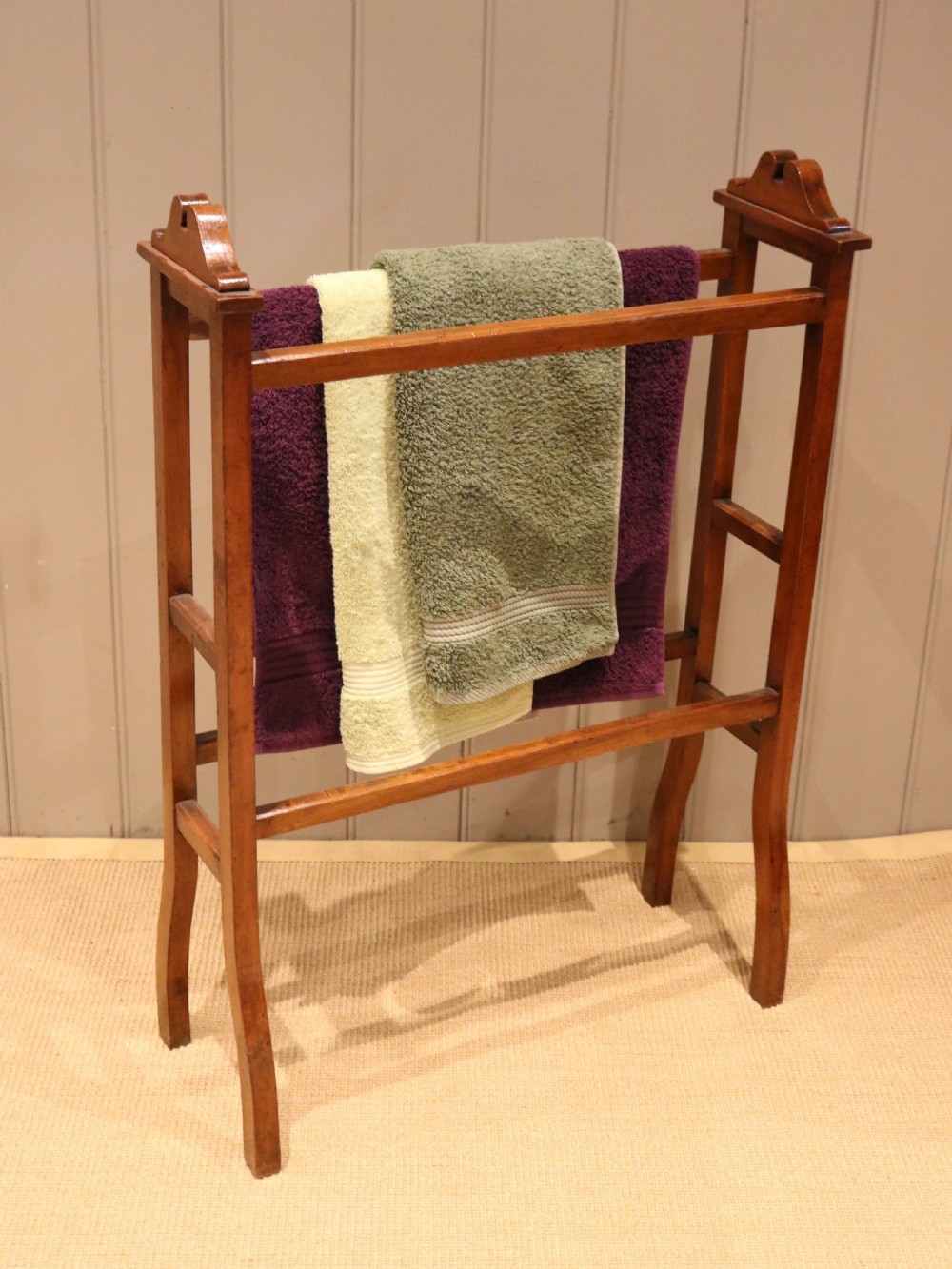 Edwardian Walnut Towel Rail View IX