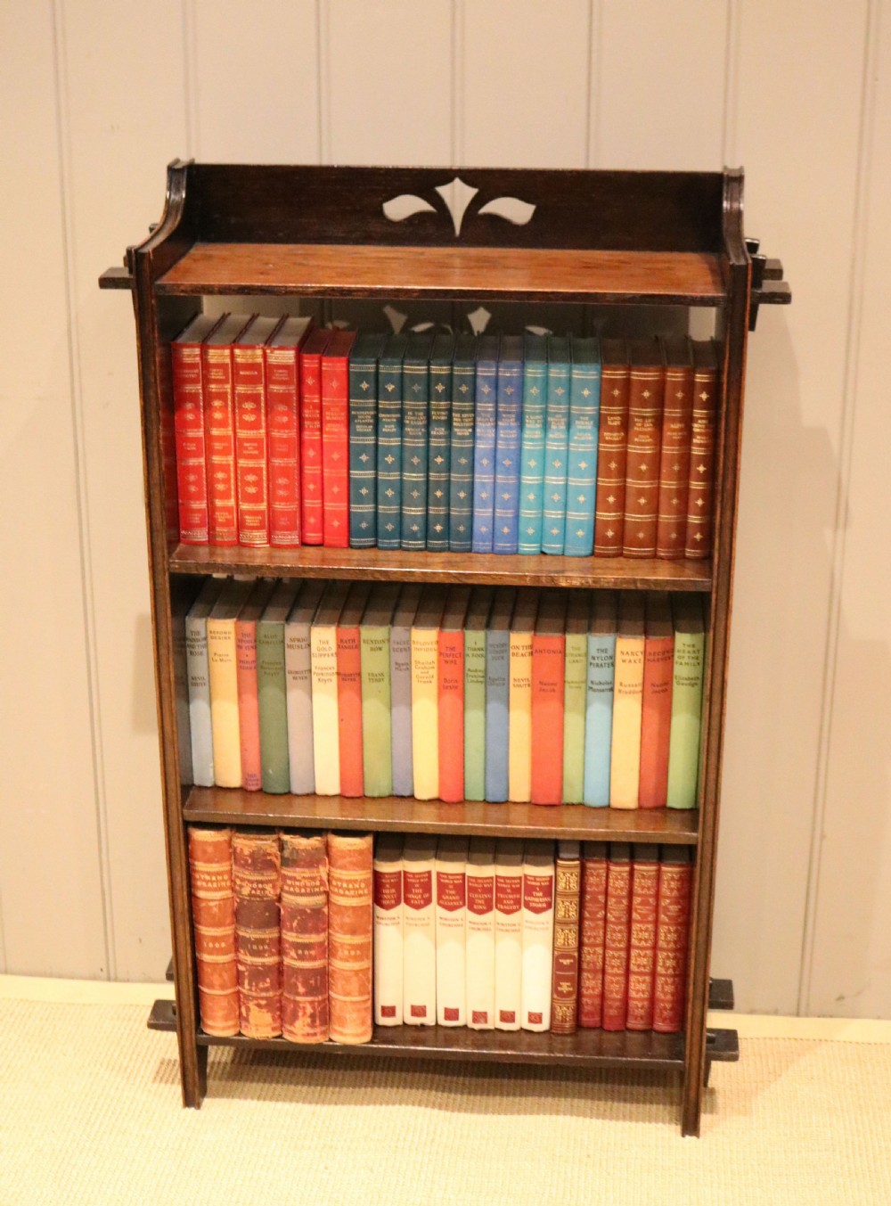 Oak Open Pegged Bookcase View III