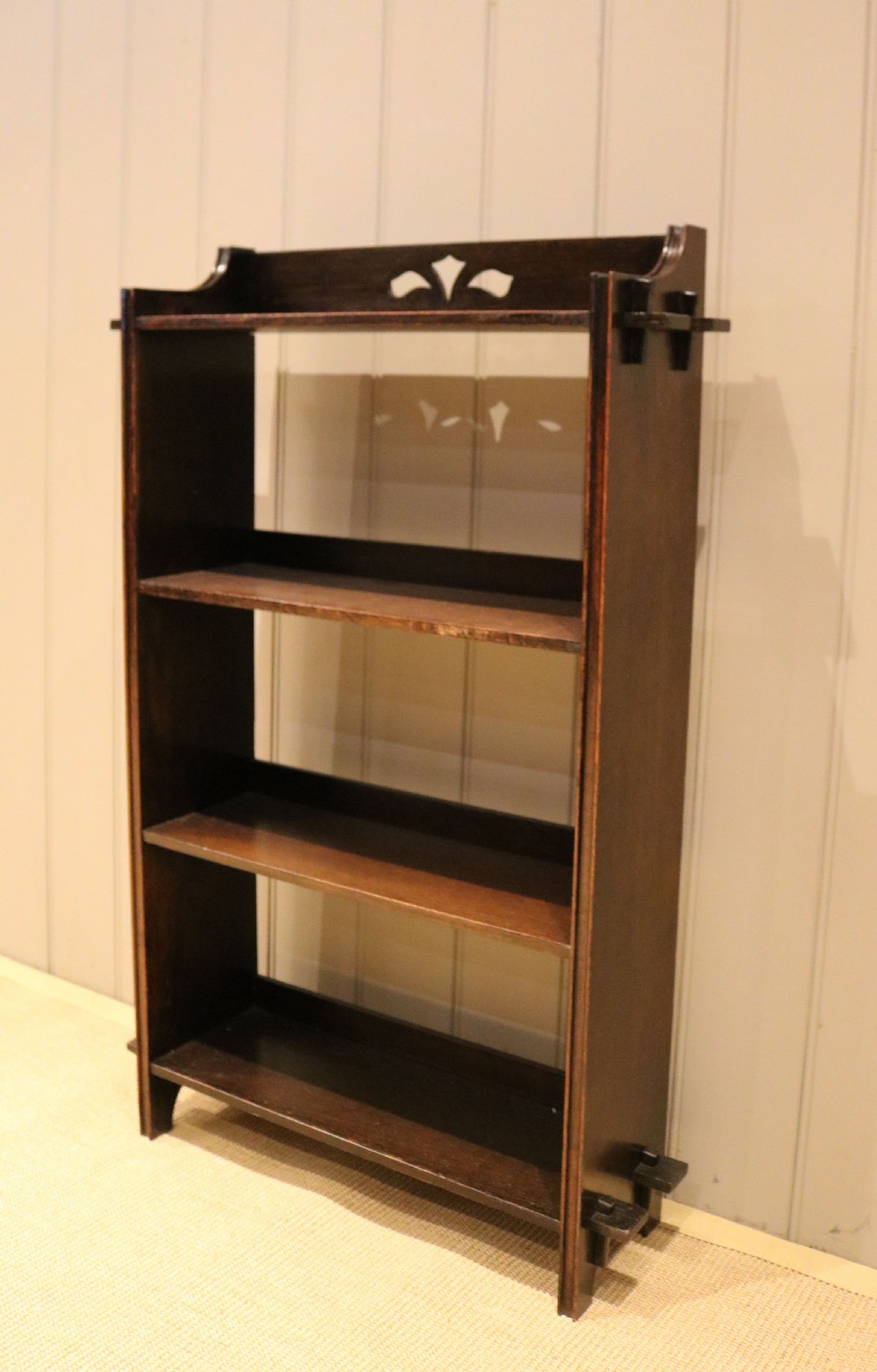 Oak Open Pegged Bookcase View VIII