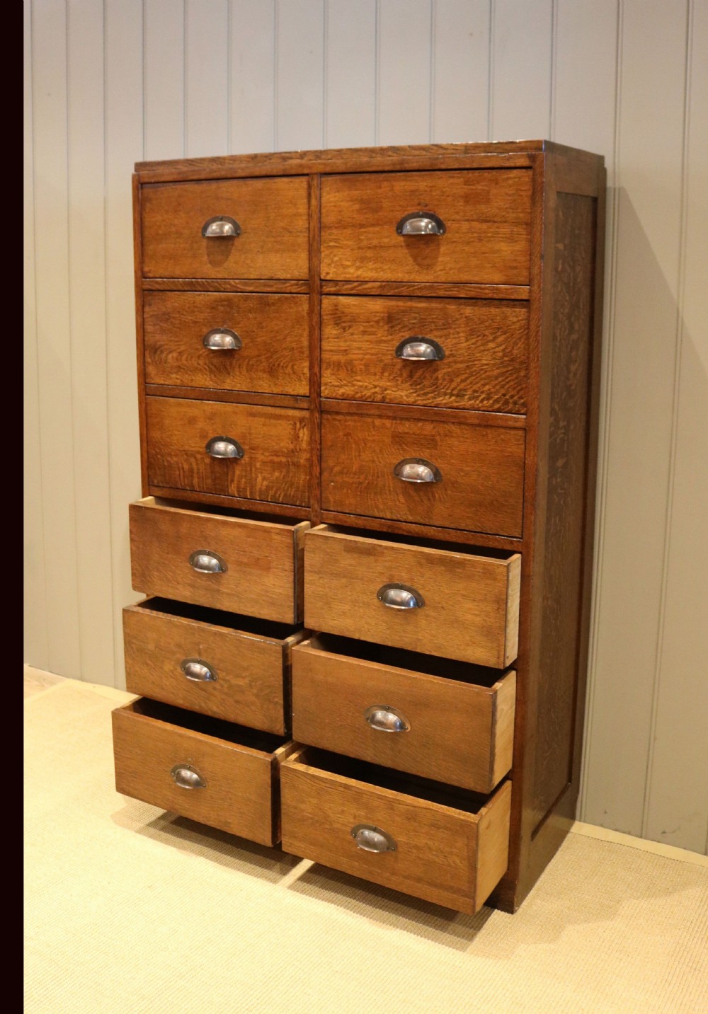 Large Oak Chest Of Drawers View III