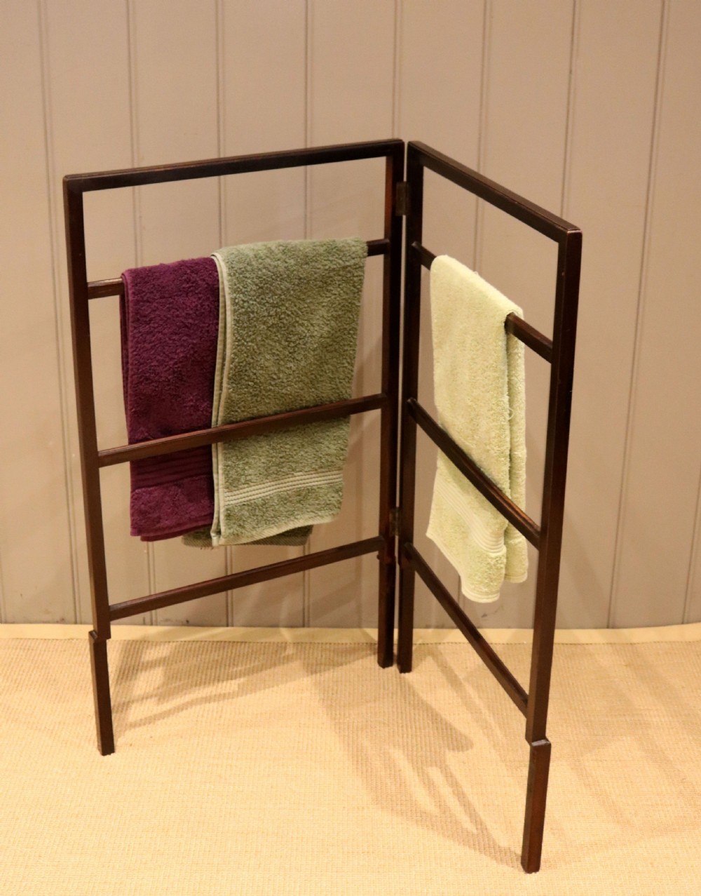 Edwardian Mahogany Folding Towel Rail View III