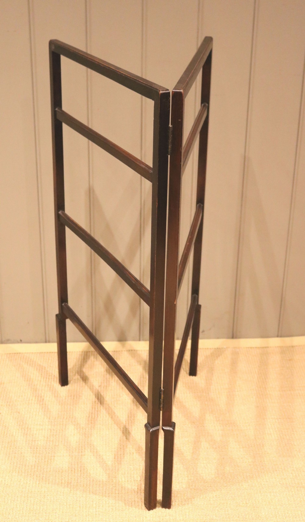 Edwardian Mahogany Folding Towel Rail View V