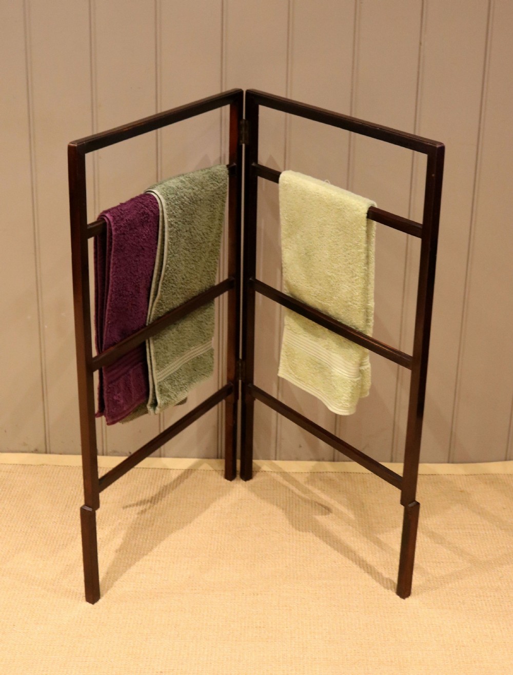 Edwardian Mahogany Folding Towel Rail View VI