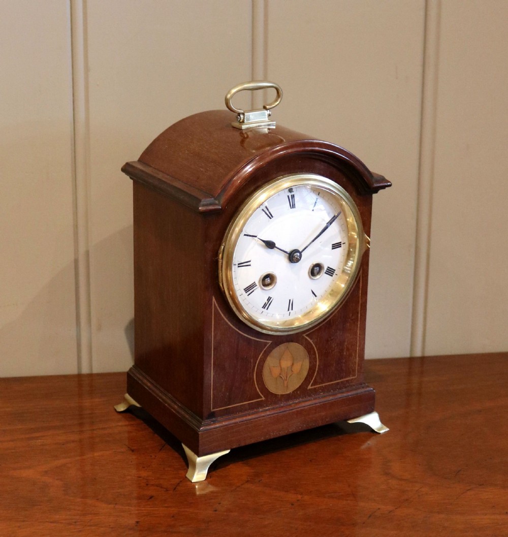 Mahogany & Inlay Mantel Clock View II