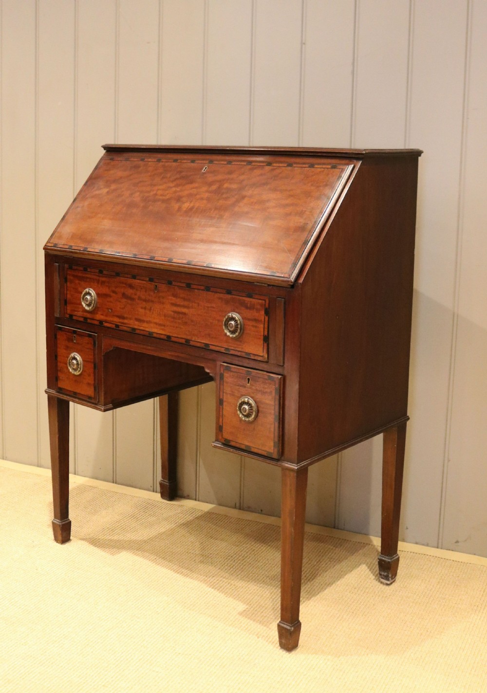 Mahogany Kneehole Bureau View III