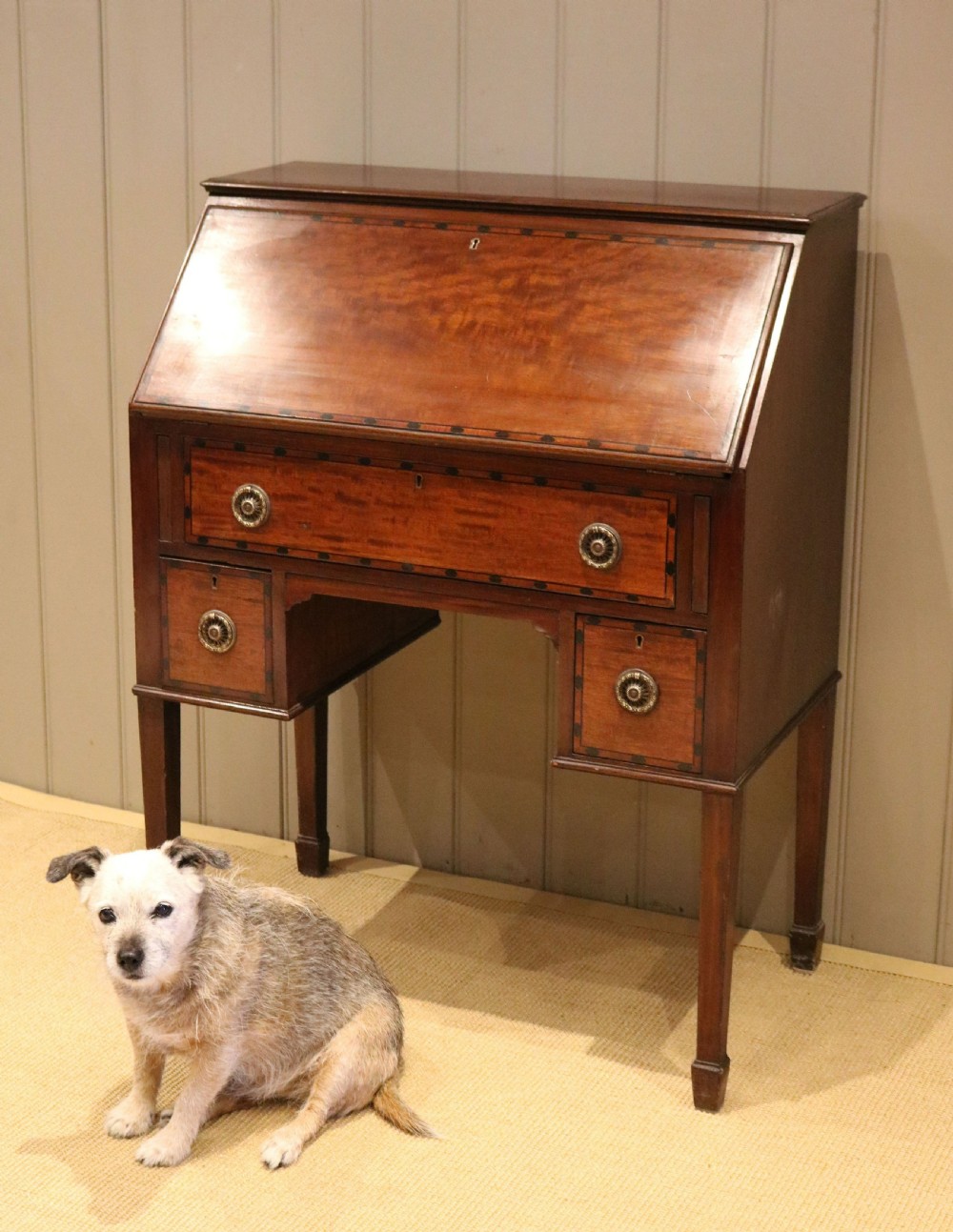 Mahogany Kneehole Bureau View IV