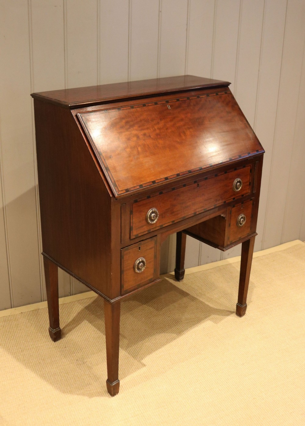 Mahogany Kneehole Bureau View VI