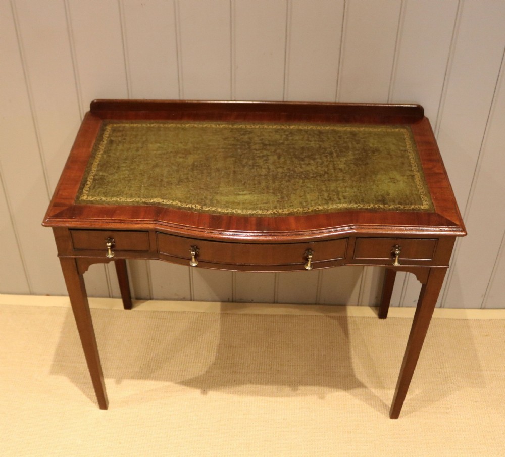 Edwardian Mahogany Bow Front Writing Desk View V