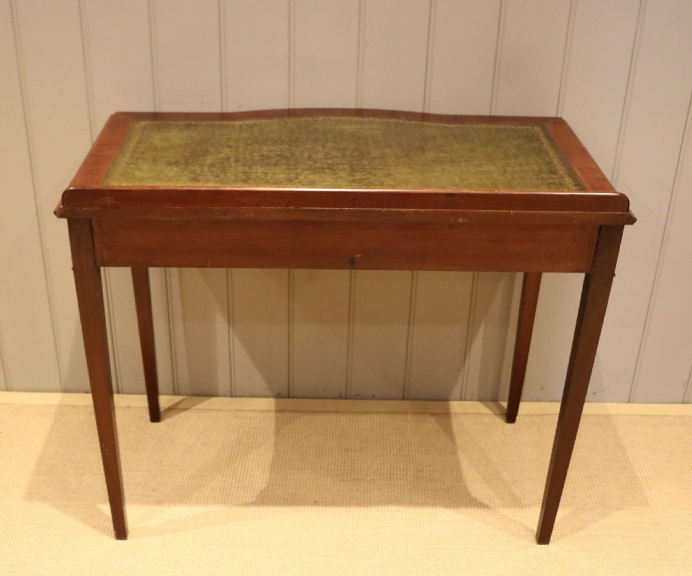 Edwardian Mahogany Bow Front Writing Desk View X