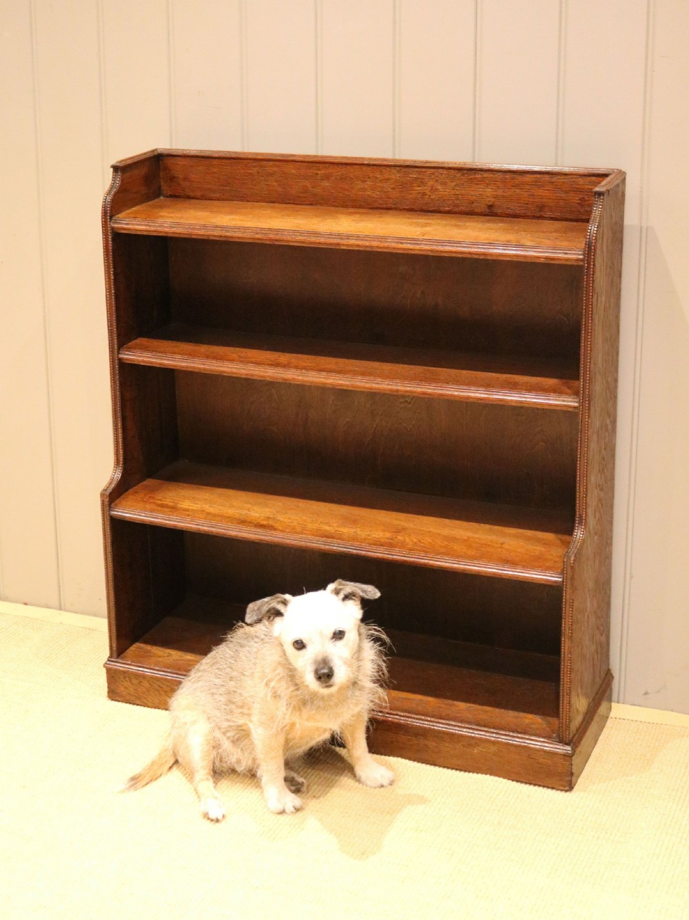 Oak Open Graduated Bookcase View VIII