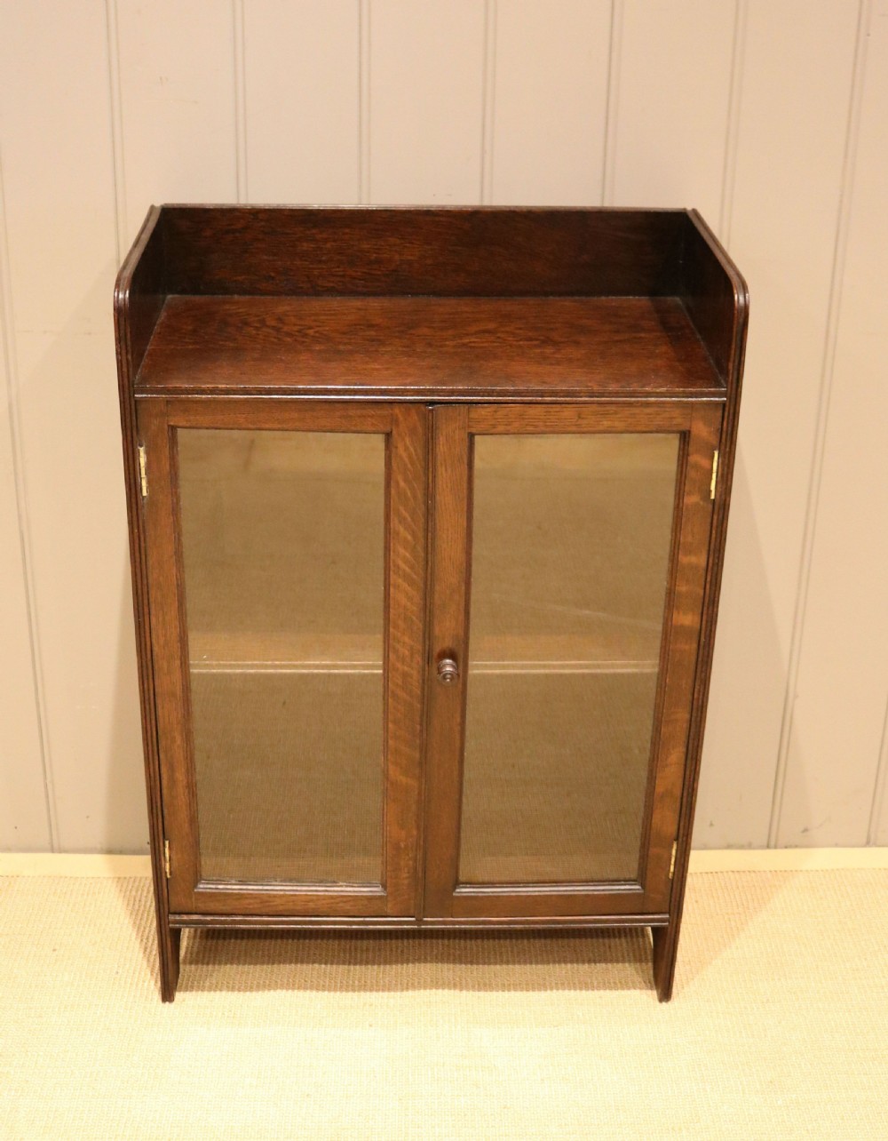 Small Proportioned Oak Glazed Bookcase View II