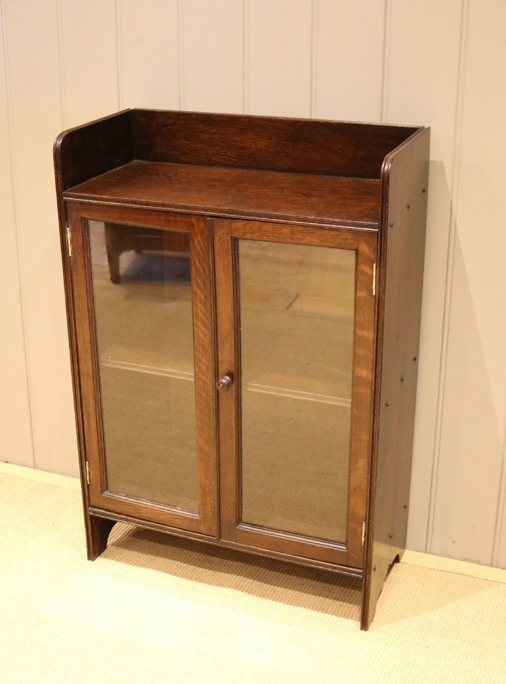 Small Proportioned Oak Glazed Bookcase View III